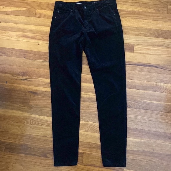 Adriano Goldschmied Black High Rise Velvet Jeans Size 31R - Picture 2 of 10